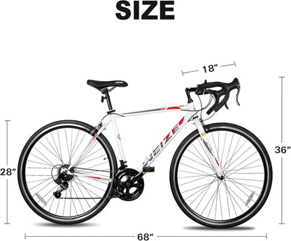 WEIZE 700C Road Commuter Bike  14-Speed Shimano Drop-Bar Hybrid with Caliper Brakes & High-Carbon Steel Frame