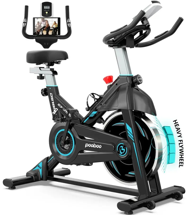 Pooboo Magnetic Indoor Cycling Bike  350 lb Weight Capacity, 40 lb Flywheel, Home Cardio Machine
