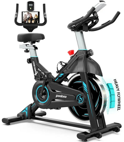 Pooboo Magnetic Indoor Cycling Bike  350 lb Weight Capacity, 40 lb Flywheel, Home Cardio Machine