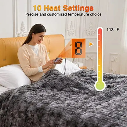 WOOMER Heated Blanket King Size Electric Blanket 90 x 100