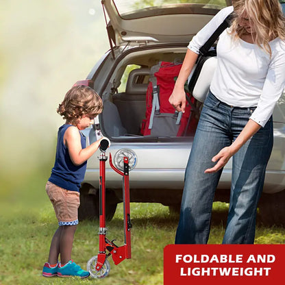Kids’ Folding Kick Scooter  Aluminum Frame with Dual Flashing LED Wheels