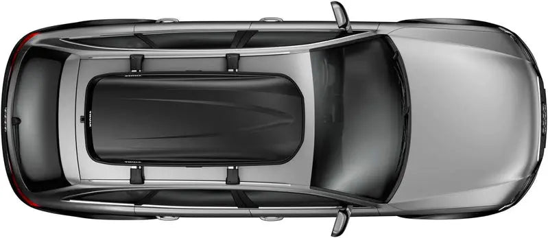 Thule Pulse Large Rooftop Cargo Box  Sleek Black Aerodynamic Carrier for SUVs and Vehicles