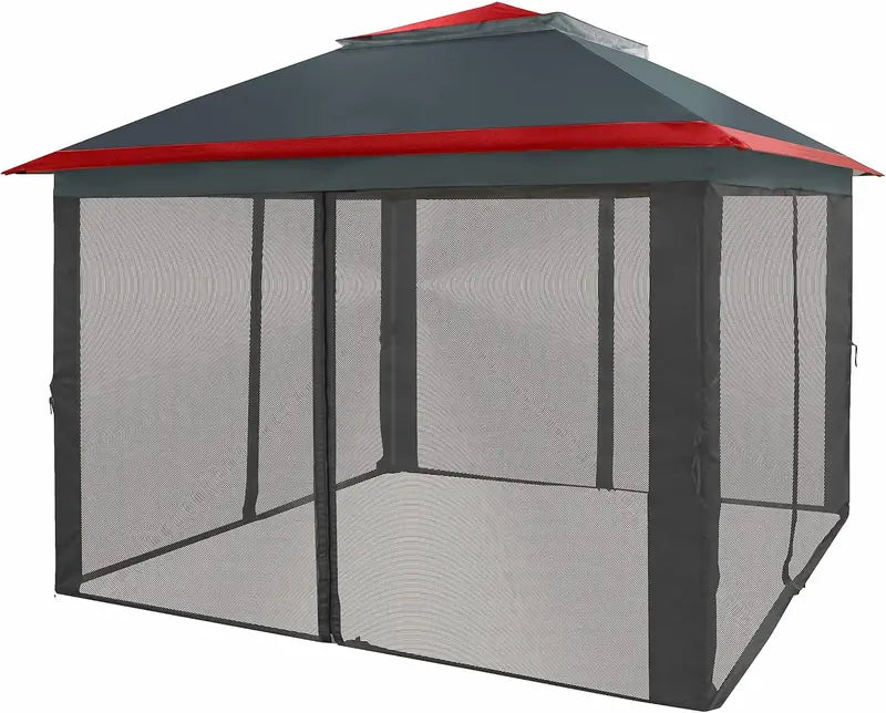 CROWN SHADES 13×13 ft Pop-Up Gazebo  Instant-Setup Outdoor Canopy Tent, Clearance Model