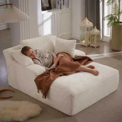 50-Inch Oversized Corduroy Recliner Sofa Bed  Deep-Seating Cloud Lounge Chair