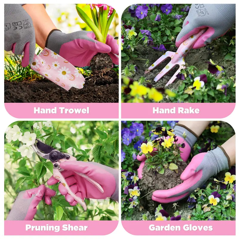 WORKPRO 4-Piece Aluminum Garden Tool Kit  Lightweight & Rust-Resistant Design