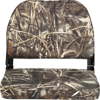 Attwood 98395CAMO Low-Back Padded Boat Seat, Camo, High-Impact Plastic Frame, 7 Inches W x 16 Inches D x 16 Inches H