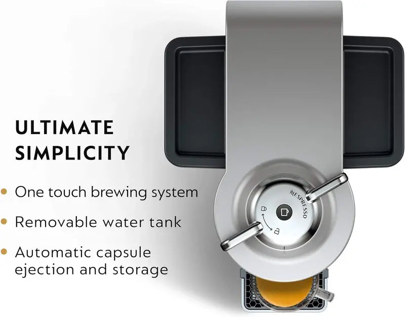 De’Longhi Nespresso Vertuo Coffee & Espresso System  Smart Capsule Recognition, Rich Crema, and Versatile Brew Sizes