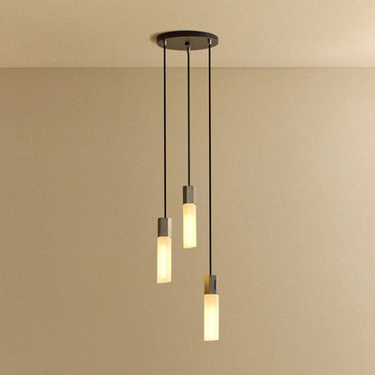 Basalt Triple Pendant in Stainless Steel