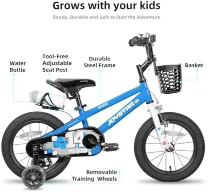 JOYSTAR Kids’ Bicycles 12-20 Inch with Light-Up Training Wheels  Ages 3-12, Multiple Colors