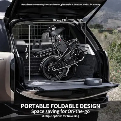 Folding Electric Bike for Adults  750W Motor, 20mph, 36V Removable Battery, 40-Mile Range, 14″ Wheels, Compact Foldable Ebike for Commuting