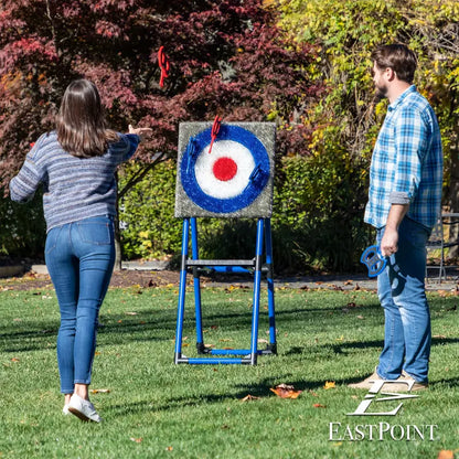 EastPoint Deluxe Steel Axe Throwing Target  Full-Size Outdoor Game Set with Mounting Hardware