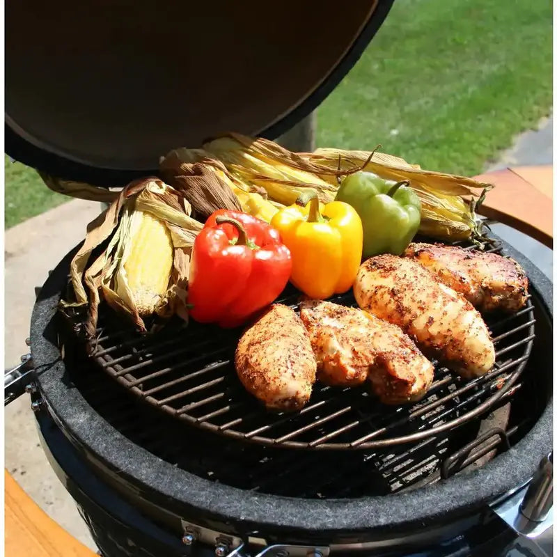 Kamado Pro 22-Inch Ceramic Charcoal Grill  Premium Kamado-Style BBQ with Included Cover