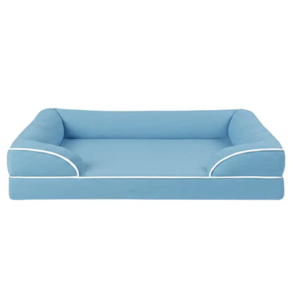 Orthopedic Pet Bed with Memory Foam Core, Protective Bolsters, and Removable Cover