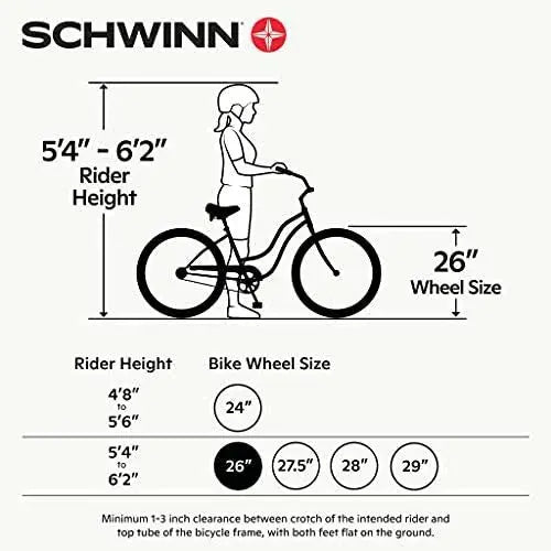 Schwinn Meridian Deluxe Adult Tricycle  Low-Step Aluminum Cruiser with 26-Inch Wheels and Adjustable Handlebars