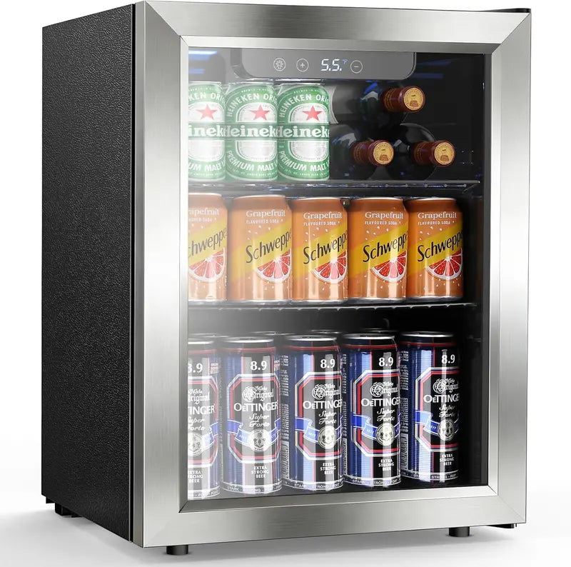 Electactic 3.2 cu. ft. Beverage Cooler  130-Can Mini Fridge with Drink Refrigeration