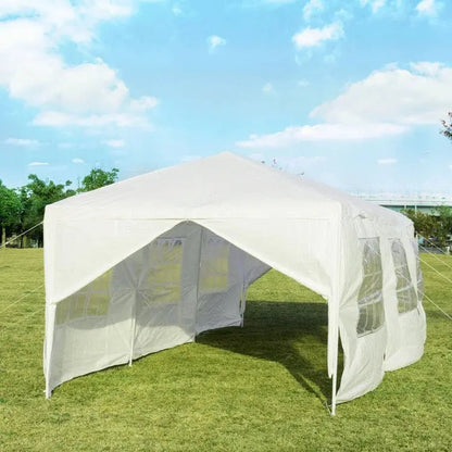 Premium 10×30 ft Pop-Up Canopy Tent with 8 Zippered Sidewalls  Heavy-Duty Outdoor Party Shelter for Events and Gatherings