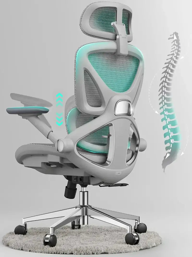 Ergonomic High-Back Mesh Office Chair with Adjustable Lumbar Support  400 lb Capacity