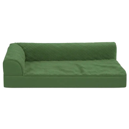 L-Shaped Memory Foam Pet Bed with Contoured Bolster and Easy-Care Removable Cover