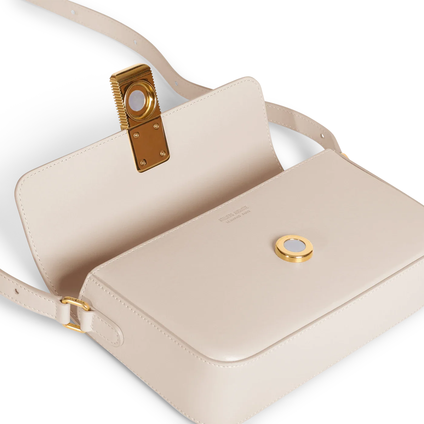 Monceau Baguette - Cuir Box Blanc Cassé
