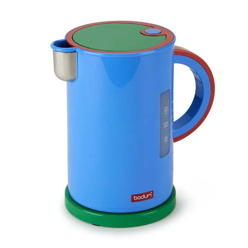 Bodum Electric Kettle  Ceramic-Coated, Blue Accented Design