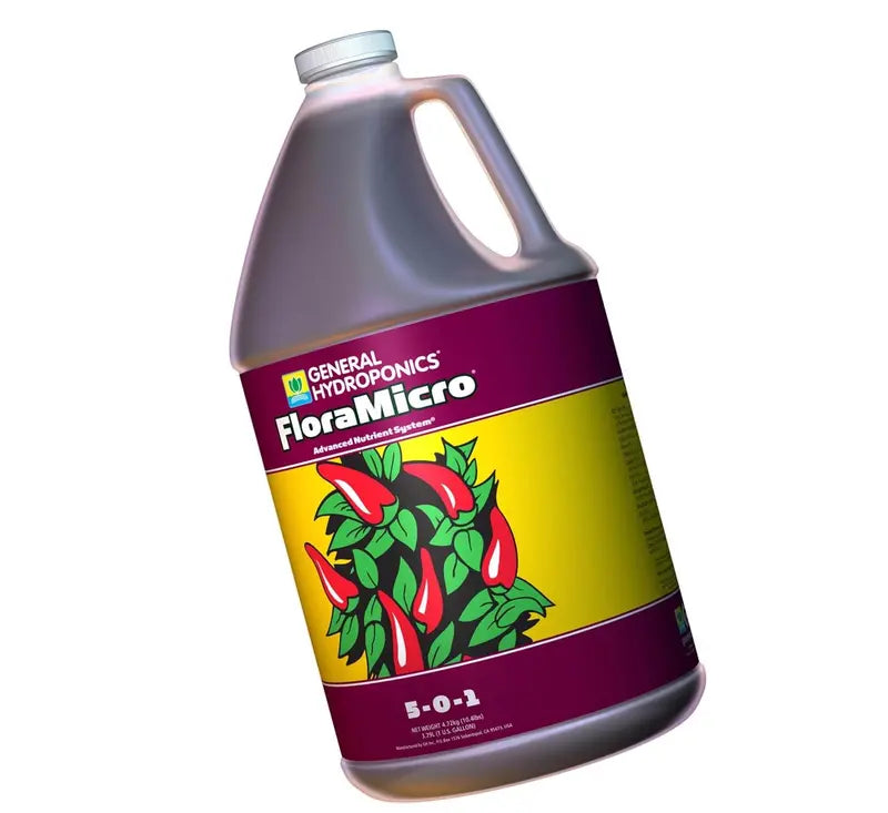 General Hydroponics FloraMicro Advanced Nutrient System, 1-Gallon