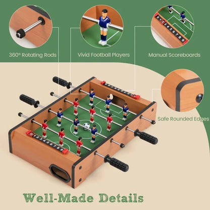 20-Inch Portable Foosball Table for Kids  Mini Soccer Game with Score Trackers