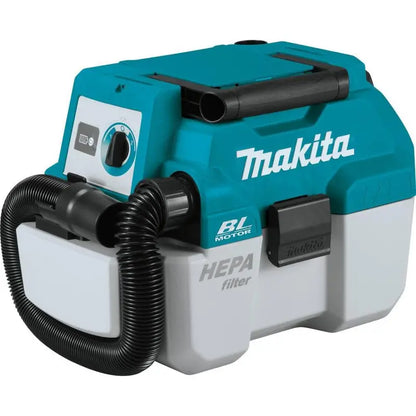 Makita XCV11T 18V LXT HEPA Wet/Dry Vacuum  2-Gallon Portable Dust Extractor with Sealed Filtration for Jobsite Cleanups