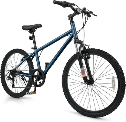 Kids’ 20- and 24-Inch Mountain Bike  6-Speed Drivetrain with Front Suspension Fork