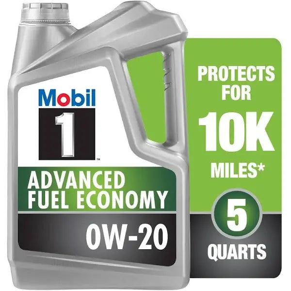 Mobil 1 Advanced Fuel Economy OW-20 Synthetic Motor Oil, 5 Qt