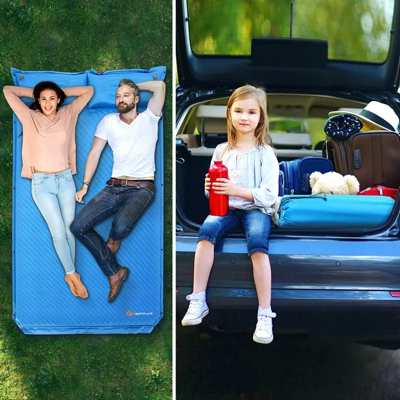 Self-Inflating Foam Camping Sleeping Pad  Lightweight Outdoor Mat