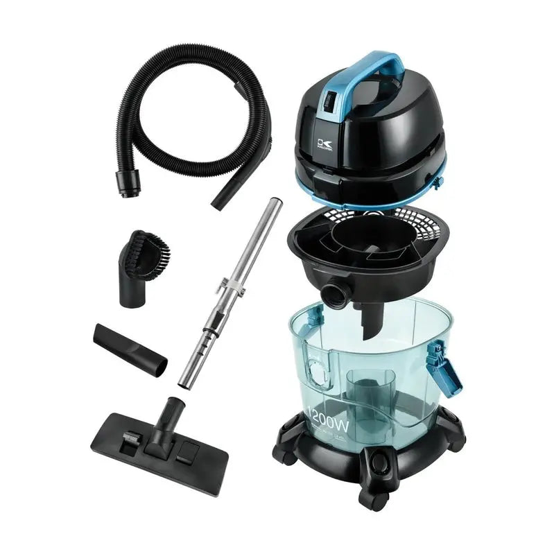 Blue Water Filtration Vacuum Cleaner  Wet/Dry Capability with HEPA Filtration and Cyclonic Separation