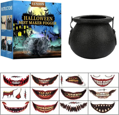 Halloween LED Fog Machine with Adjustable Mist Output and Ambient Lighting