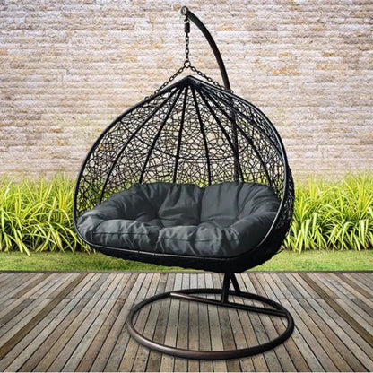 All-Weather Hanging Egg Chair  Indoor/Outdoor Rotating Pod Swing with Waterproof Rain Cover