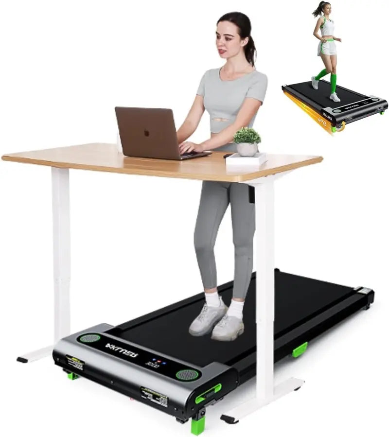 Akluer Compact Under-Desk Treadmill  2.5 HP Inclined Walking Pad with Remote, LED Display & Space-Saving Design