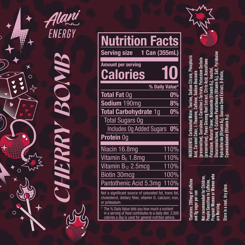 Cherry Bomb Energy Drink  6-Pack, 12 fl oz Cans