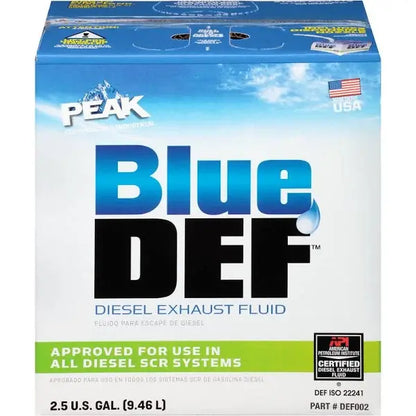 2.5 Gallon Blue DEF Diesel Exhaust Fluid  Essential for Heavy Duty Trucks
