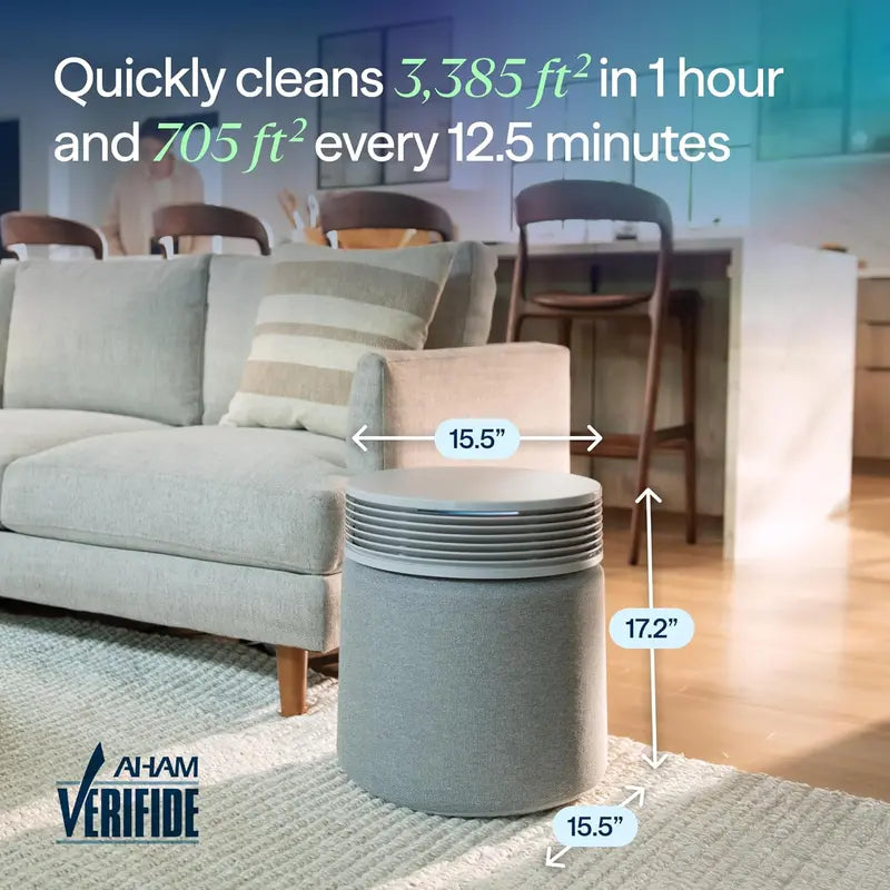 Blueair Blue Signature SP3i Max Air Purifier: WiFi-Enabled HEPASilent System for Large Spaces (3,385 sq. ft/hr), Odor Elimination & Dual-Function Table Design