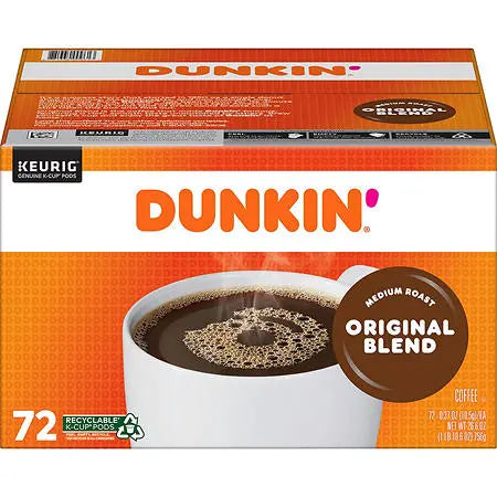Dunkin’ Donuts Original Blend Arabica Coffee, 72 K-Cups, Keurig Compatible