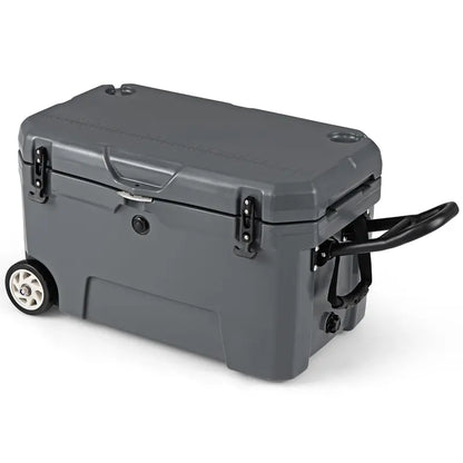 52-Quart Rolling Cooler with 6-Day Ice Retention  Smooth-Action Wheels, Pull Handle