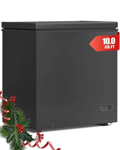 DISHUP 10 Cu. Ft. Chest Freezer  Deep Freeze with Removable Basket & Adjustable Thermostat
