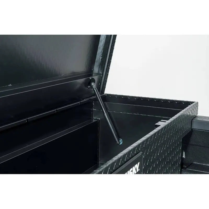 Low-Profile Matte Black Aluminum Truck Toolbox  61.86 in. for Mid-Size Trucks