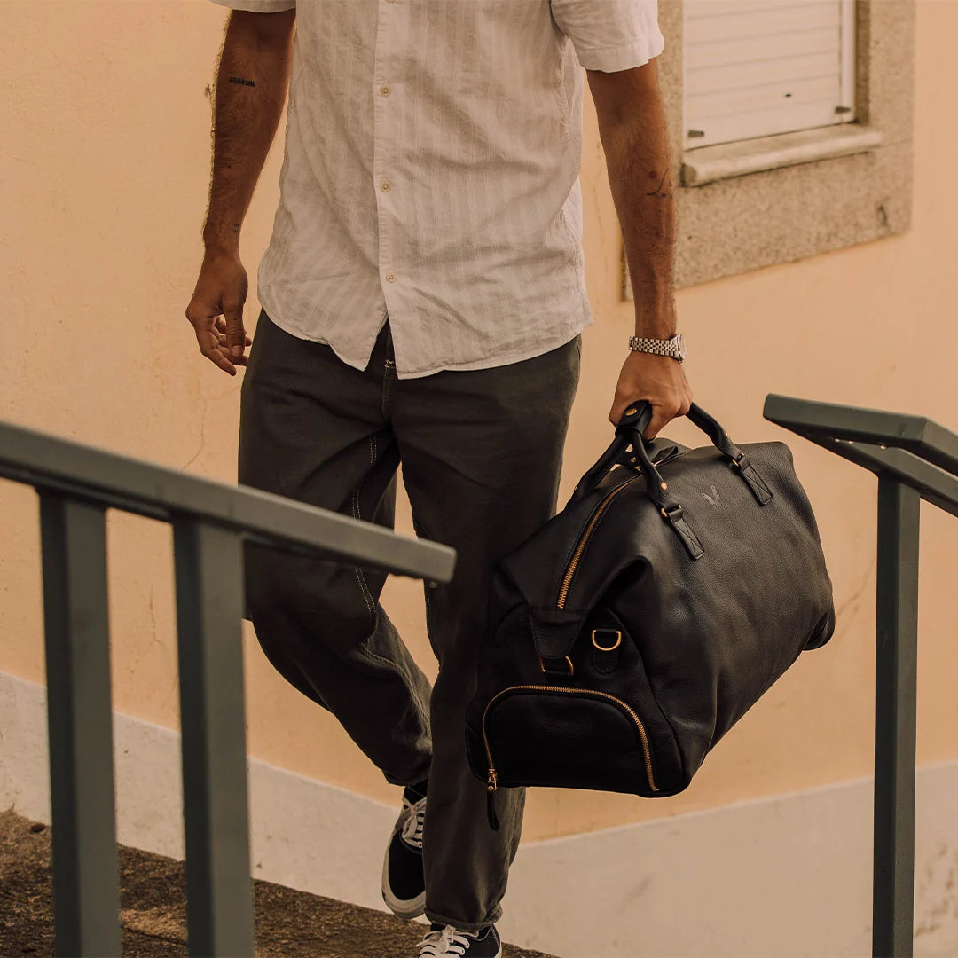 Leather Weekender - Black