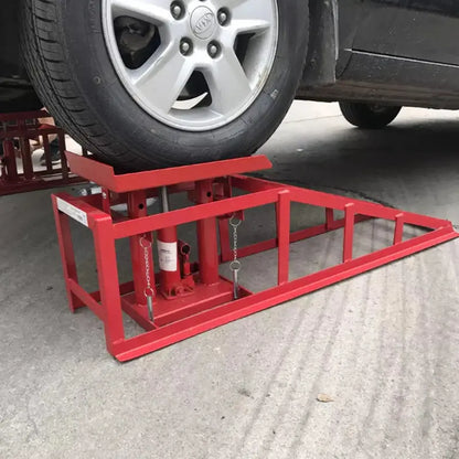 Confote 5-Ton Hydraulic Car Ramps  10,000-LB Capacity Portable Lift Ramps for Trucks & Vehicles (Red)