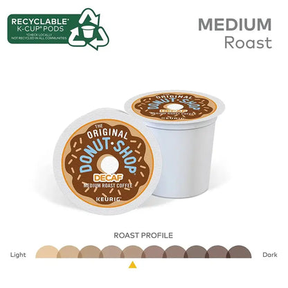 The Original Donut Shop Decaf Medium Roast K-Cups  96-Count, Kosher-Certified & Recyclable Keurig Pods
