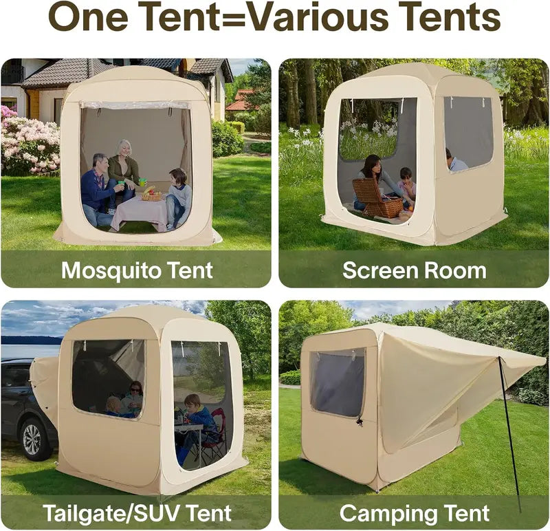Igloo-Style Screen Gazebo Tent  Spacious Mosquito-Proof Canopy for Garden or Patio, Fits 615 People