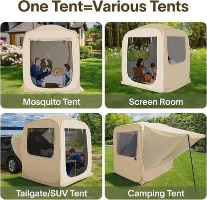 Igloo-Style Screen Gazebo Tent  Spacious Mosquito-Proof Canopy for Garden or Patio, Fits 615 People