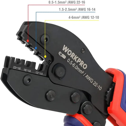 WORKPRO Crimping Tool Kit  100-Piece Terminal Connector Set for Electrical Repairs