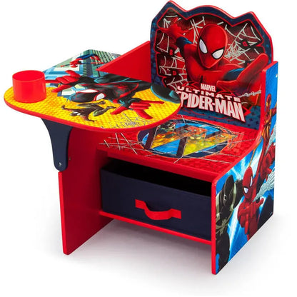 Delta Children Marvel Spider-Man Desk Chair with Storage Bin, Greenguard Gold Certified