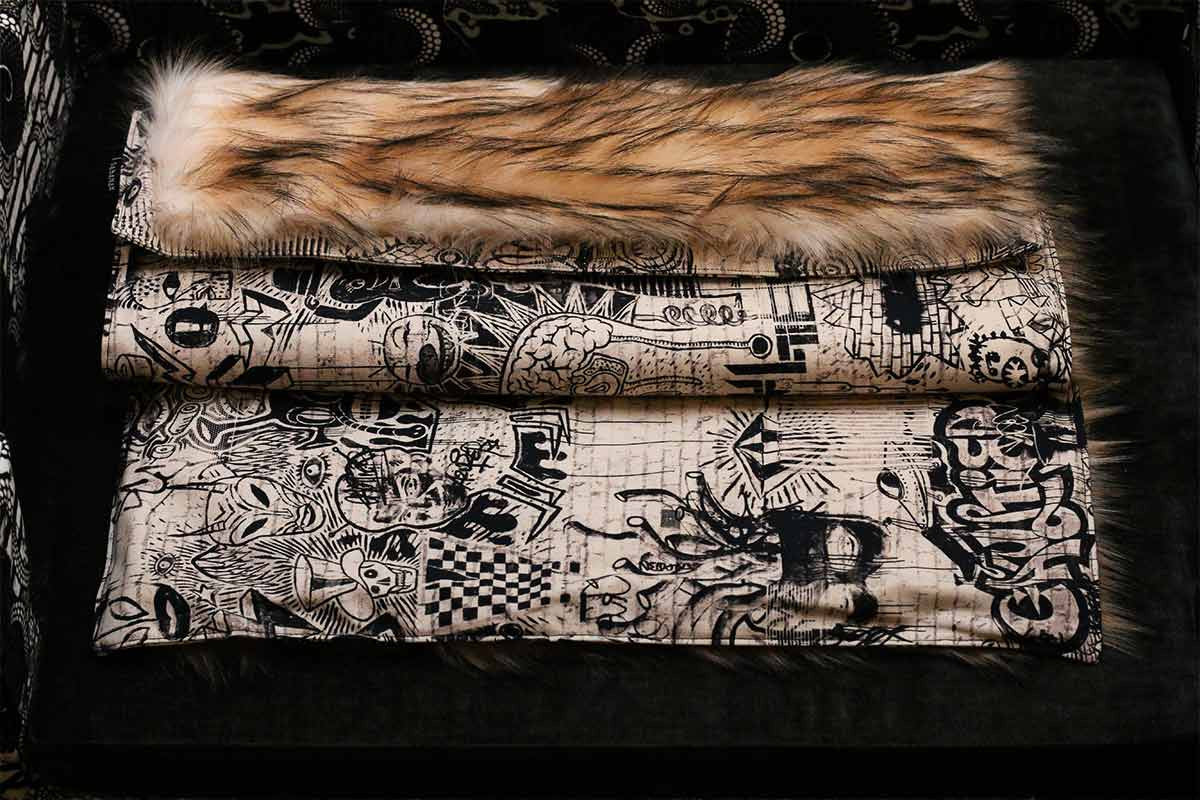 Couverture pour chat « Metis » Art - Tissu Jean-Paul Gaultier