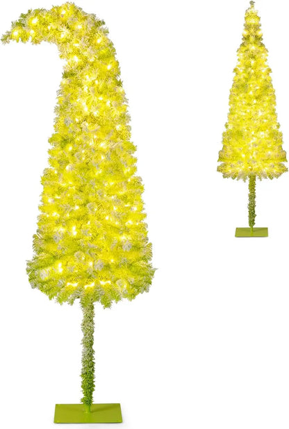 Whimsical Bendable Christmas Tree  5’, 6’, or 7’ Grinch-Themed Flexible Fir Option